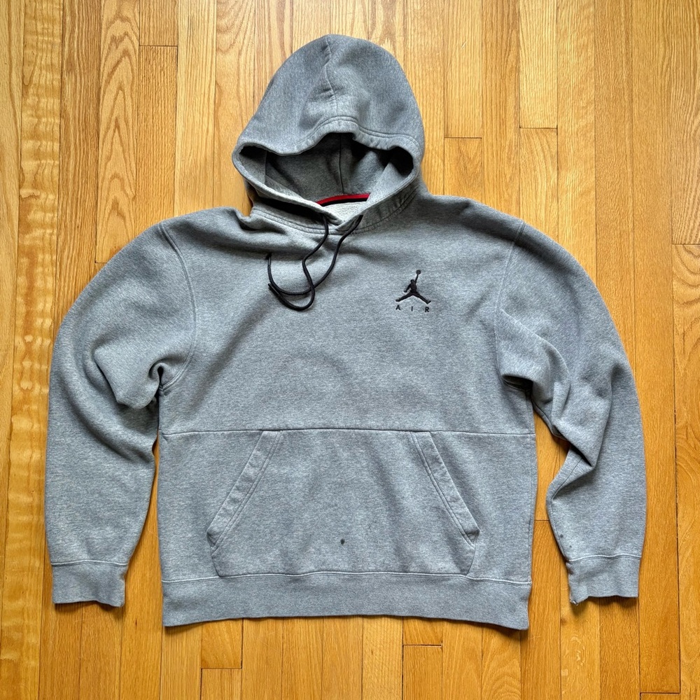 Nike Air Jordan Jumpman Men’s Hoodie Sweatshirt Basketball Medium Gray Read